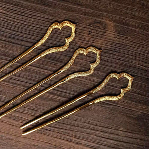 Gold - plated Vintage U - shaped Hairpin - Zambeel