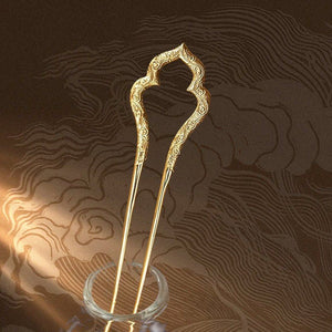 Gold - plated Vintage U - shaped Hairpin - Zambeel