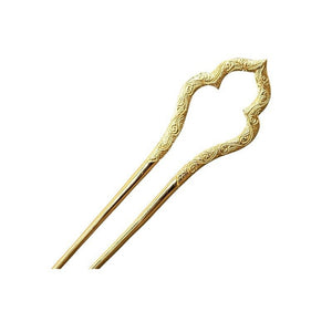 Gold - plated Vintage U - shaped Hairpin - Zambeel