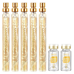Gold Protein Peptide Kit Beauty Salon Skin Care Product Set Gold Thread Carving Liquid - Zambeel