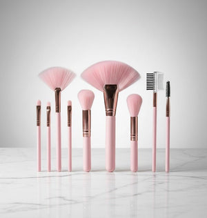 GR - Professional Pink Makeup Brush Set - Zambeel