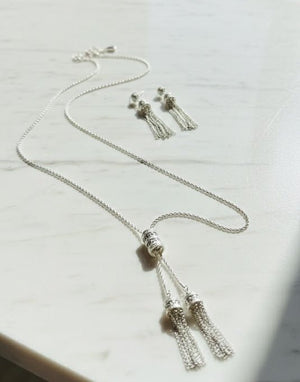 Grace Tassel Necklace Set - Zambeel