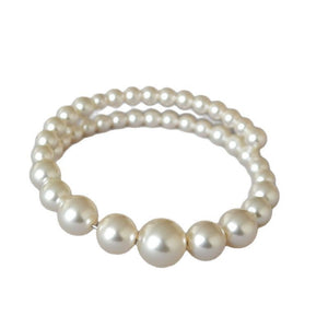Gradient - Size Pearl Fashion Bracelet For Elegant Ladies - Zambeel