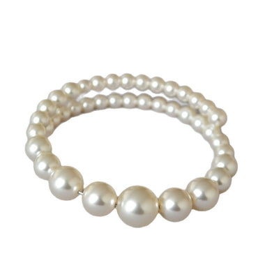 Gradient - Size Pearl Fashion Bracelet For Elegant Ladies - Zambeel