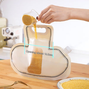 Grain Storage Bag Large Diameter Good Sealing Save Space Food Grade PE Material Rice Wheat Beans Household Kitchen Storage Tools Kitchen Gadgets - Zambeel