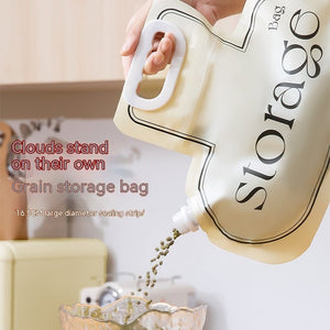 Grain Storage Bag Large Diameter Good Sealing Save Space Food Grade PE Material Rice Wheat Beans Household Kitchen Storage Tools Kitchen Gadgets - Zambeel