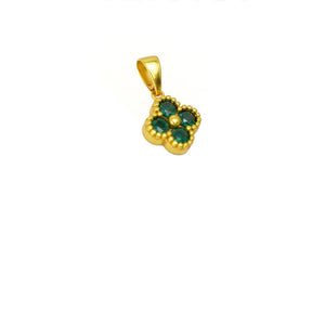 Green 4 Leaf Clover 24K Gold Necklace For Women, Lucky Pendant Chain Necklace Jewelry - Zambeel
