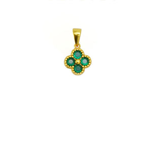 Green 4 Leaf Clover 24K Gold Necklace For Women, Lucky Pendant Chain Necklace Jewelry - Zambeel