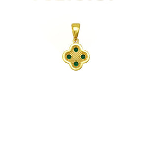 Green 4 Leaf Clover 24K Gold Necklace For Women, Lucky Pendant Chain Necklace Jewelry - Zambeel