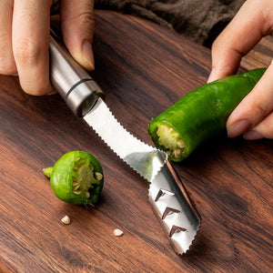 Green Pepper Nucleation Seed Picker Household Kitchen Supplies Core Remover Kitchen Tools - Zambeel