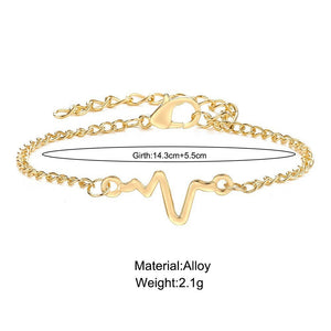 Guoxiu New Ins Simple ECG Lightning Bracelet - Zambeel