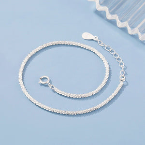 H0055 S925 Silver Bracelet Female Ins Design Cold Style Simple Graceful - Zambeel