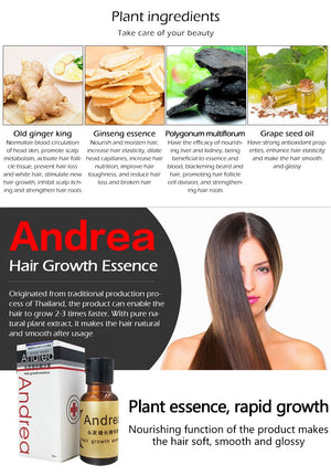 Hair Growth Anti Hair Loss Liquid 20ml Dense Hair Andrea Hairstyle Keratin Hair Care Styling Products Sunburst - Zambeel