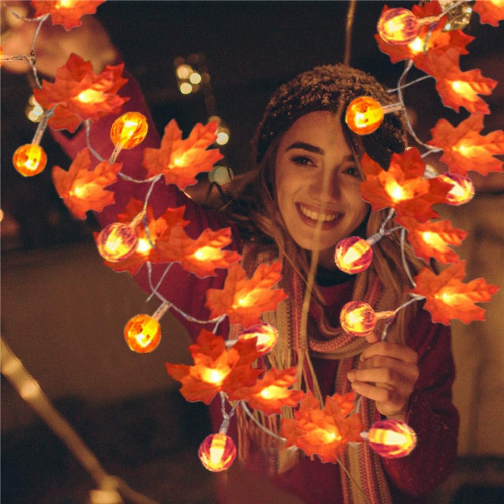 Halloween Decoration Thanksgiving Decor Pumpkin Light - Zambeel