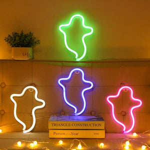 Halloween Ghost Neon Home Creative Modeling Lamp - Zambeel