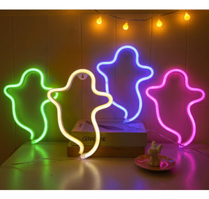 Halloween Ghost Neon Home Creative Modeling Lamp - Zambeel