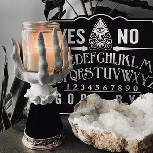 Halloween Palm Tray Candle Holder Halloween Witch Palm Candle Holder Decoration Home Decor - Zambeel