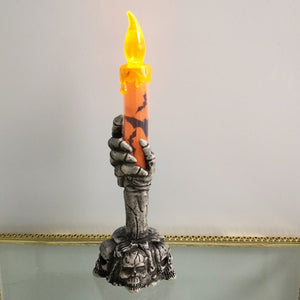 Halloween Skeleton Ghost Holding Candle Light - Zambeel