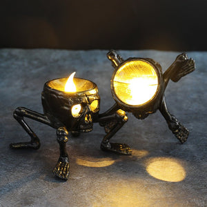 Halloween Skull Hand Lantern Atmosphere Decoration Props Skull Foot Night Lantern Halloween Candle Lantern - Zambeel