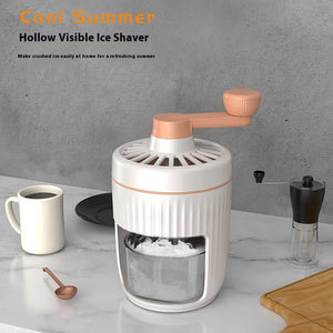Hand - cranked Ice Shaving Machine Small Household Ice Crusher Hand - cranked Smoothie Machine Hail Ice Machine Kitchen Gadgets - Zambeel