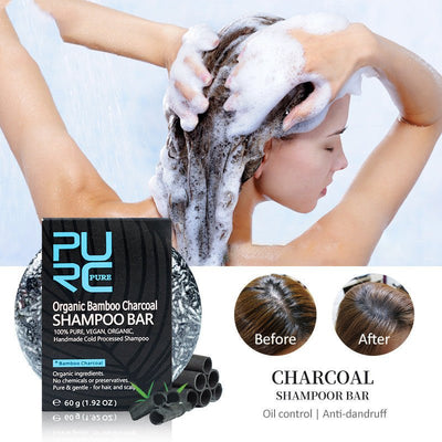 Hand - Extracted Soap Shampoo Bamboo Charcoal Shampoo Soap - Zambeel