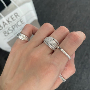 Handcrafted Silver Hammered - Texture Ring For The Discerning Tastemaker - Zambeel
