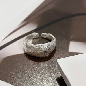 Handcrafted Silver Hammered - Texture Ring For The Discerning Tastemaker - Zambeel