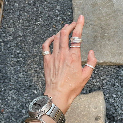Handcrafted Silver Hammered - Texture Ring For The Discerning Tastemaker - Zambeel
