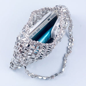 Handmade Flat Beads Woven Large Dumpling Fashion Trendy One - shoulder Handbag - Zambeel