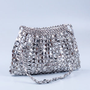 Handmade Flat Beads Woven Large Dumpling Fashion Trendy One - shoulder Handbag - Zambeel