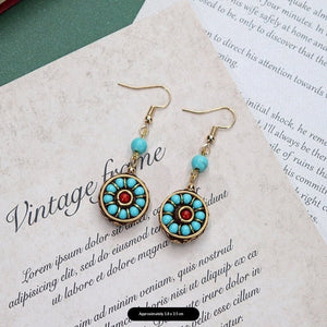 Handmade Niche Nepalese Exotic Tibetan Ethnic - Style Earrings - Zambeel