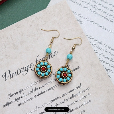 Handmade Niche Nepalese Exotic Tibetan Ethnic - Style Earrings - Zambeel