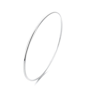 Handmade Sterling Silver Glossy Silver Bracelet Aperture - Zambeel