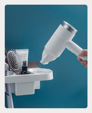 Hands Free Hair Dryer Holder Storage Box Curling Iron Shelf For Bathroom Organizer Storage Rack Bathroom Accessories Set Home - Zambeel