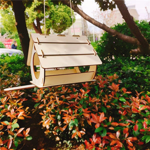 Hanging Wooden Bird Feeder DIY Assembly - Zambeel