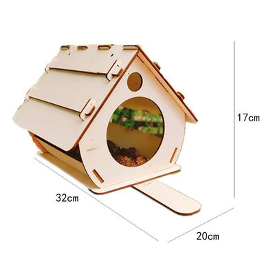 Hanging Wooden Bird Feeder DIY Assembly - Zambeel