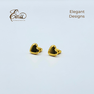 Heart Gold Stud | Stainless Steel | 18K Gold Plated - Zambeel
