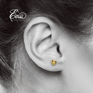 Heart Gold Stud | Stainless Steel | 18K Gold Plated - Zambeel
