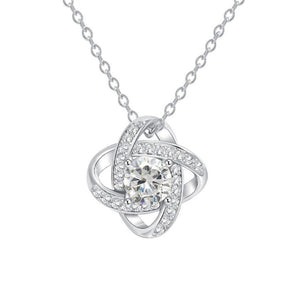 Heart Of Eternity Clavicle Chain Rotating Lucky Pendant Necklace With Card - Zambeel