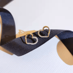 Heart Shape Zircon Earrings - Zambeel