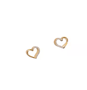 Heart Shape Zircon Earrings - Zambeel