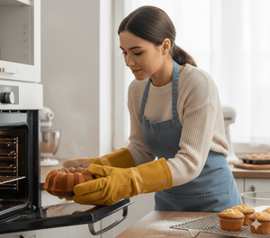 Heat Protective Leather Baking Gloves - Zambeel