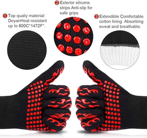 Heat Resistant BBQ Oven Gloves - Zambeel