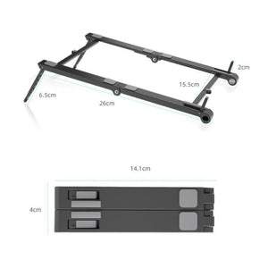 Heightening And Folding Three - in - one Multifunctional Computer Stand - Zambeel