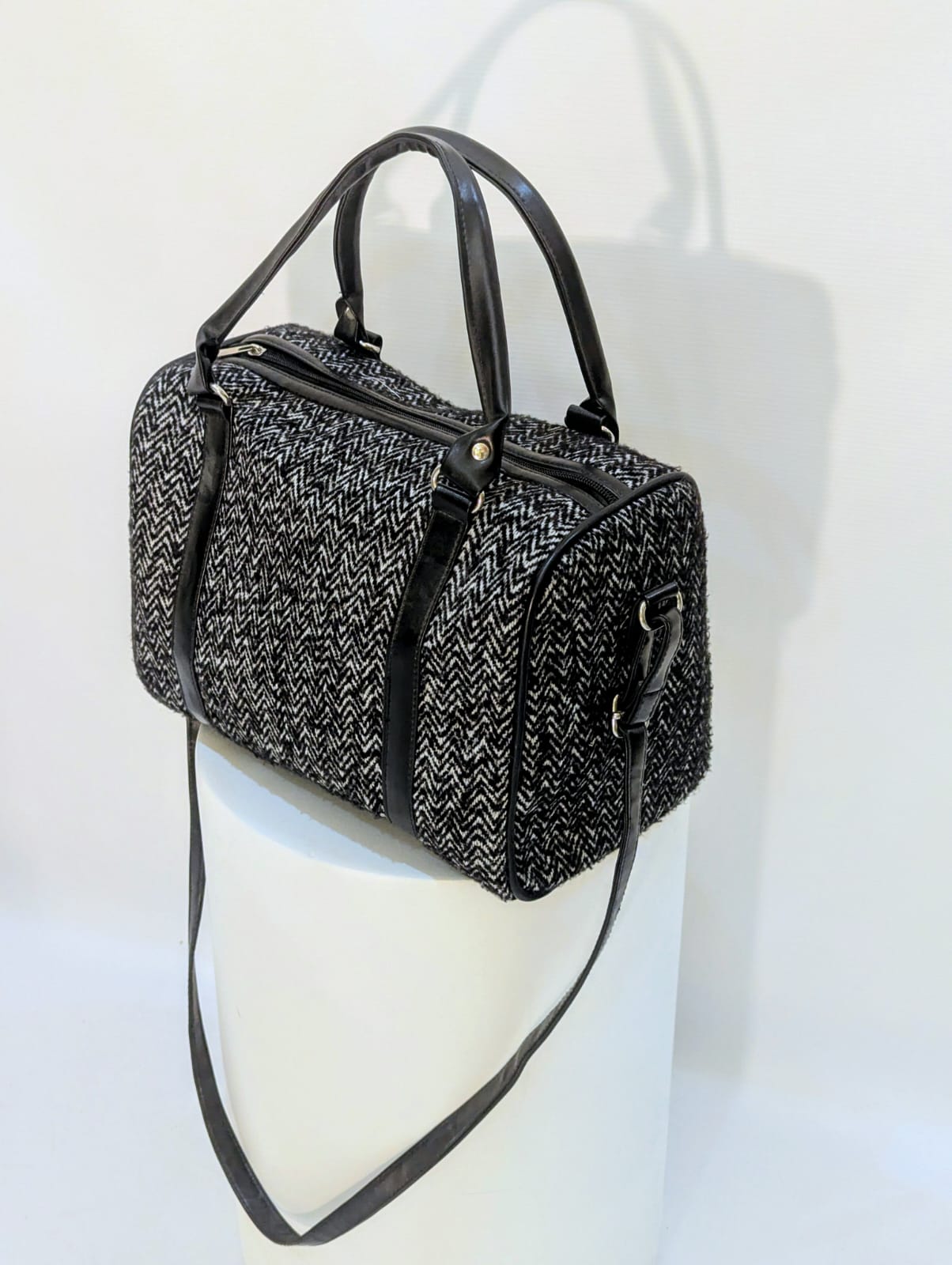 Herringbone Fabric Handbag - Zambeel
