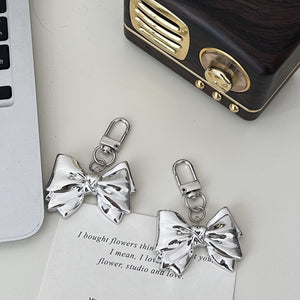 High - end Metallic Silver Keychain Pendant Accessory - Zambeel