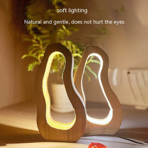 Hollow Design LED Simple Style Desktop Wooden Table Lamp - Zambeel