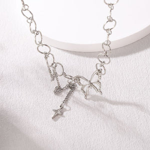 Hollow Out Niche Design, Butterfly Necklace, Female Personality, Cold Style, Instagram Trend, Hip - hop Temperament, Simple Collarbone Chain - Zambeel
