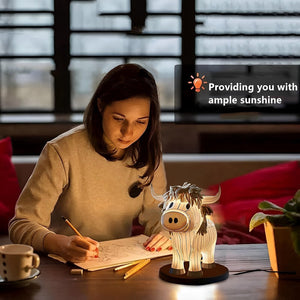 Home Cow Table Lamp Fun Cow Small Night Lamp - Zambeel