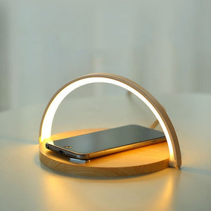 Home Desk Lamp Wireless Charging With Holder Home Desktop Mobile Phone Wireless 10W Fast Charger Multi - Function Bluetooth Speaker Mobile Phone Wireless Charging Dedside Night Light Mobile Phone Holder - Zambeel